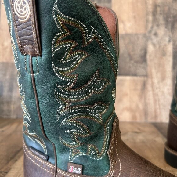 Justin GS9070 George Strait Waterproof Western Cowboy Boots Mens 10 EE - Picture 11 of 12